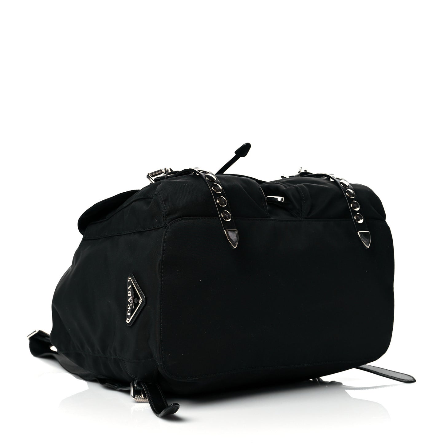 Nylon New Vela Studded Backpack Black
