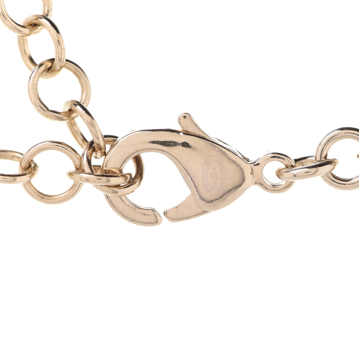 Crystal CC Chain Short Necklace Gold