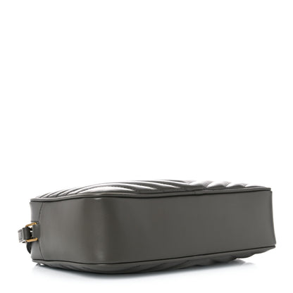 Saint Laurent Calfskin Matelasse Monogram Lou Camera Bag Grey Kaki 7 of 17