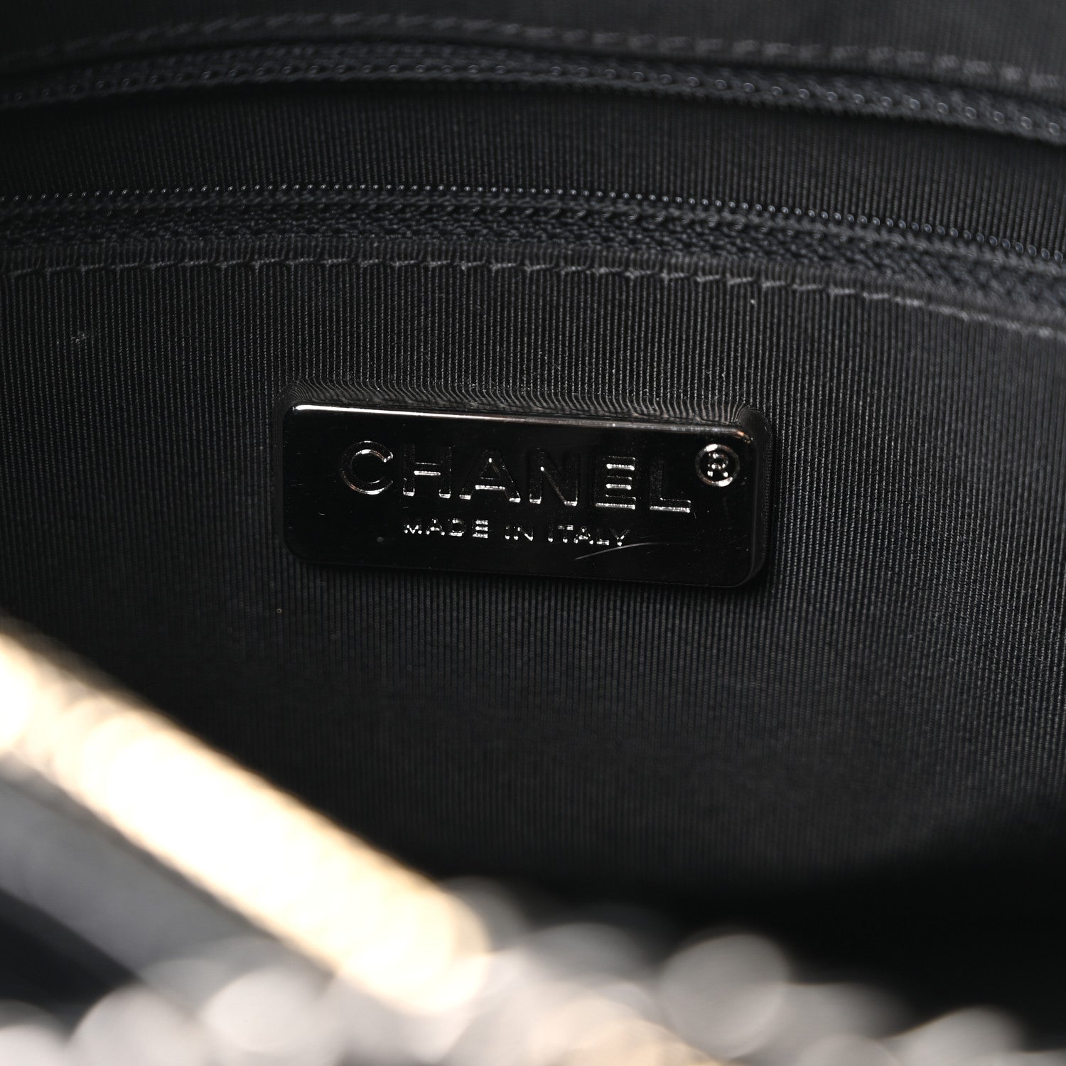 Chanel Crocodile Embossed Calfskin Medium Gabrielle Cocodile Hobo Black 6 of 10