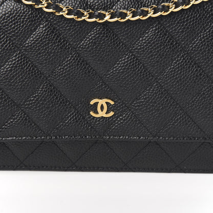 Chanel Caviar Quilted Wallet On Chain WOC Black 10 of 11