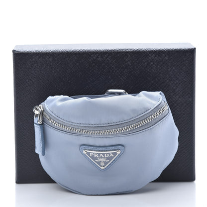 Prada Tessuto Nylon Travel Saffiano Metal Triangle Logo Mini Arm Pouch Astrale 8 of 8