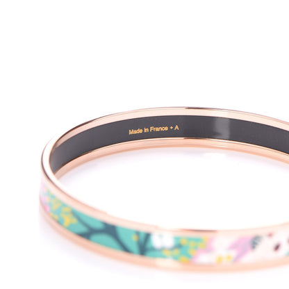 Hermes Enamel Dans un Jardin Anglais Printed Bracelet 62 Baroque 3 of 5