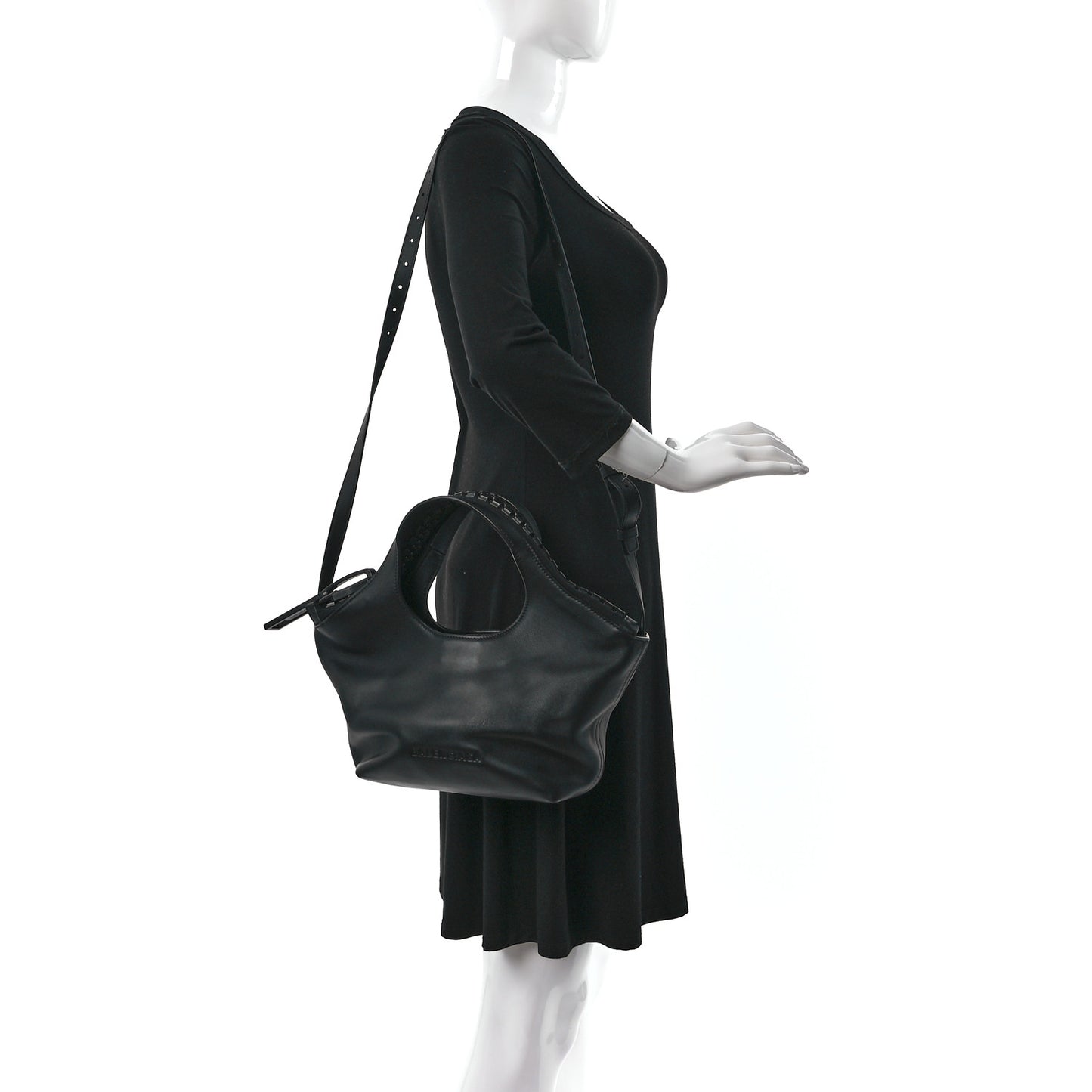 Calfskin Megazip Tote Black