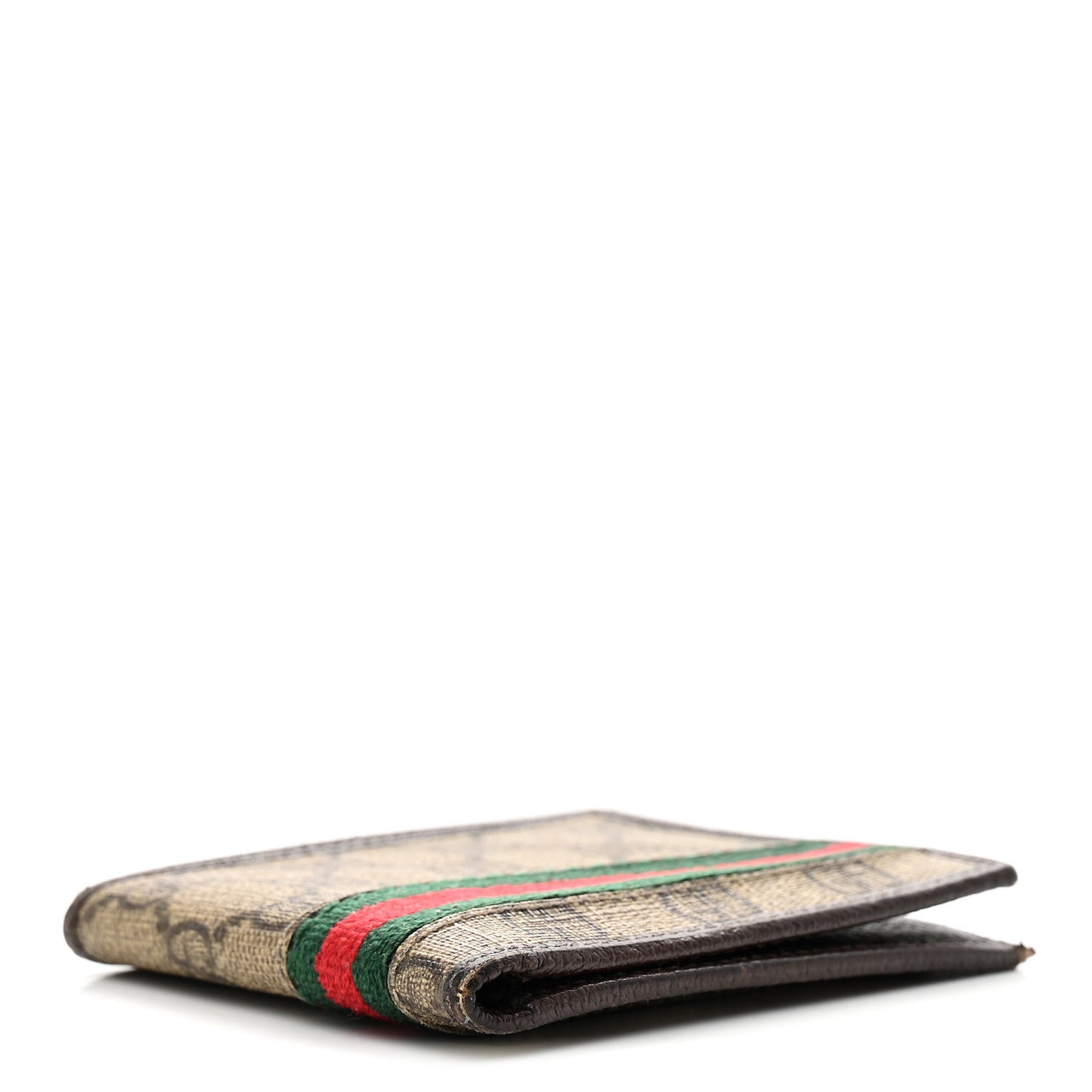 GG Plus Monogram Web Bi-Fold Wallet Dark Brown