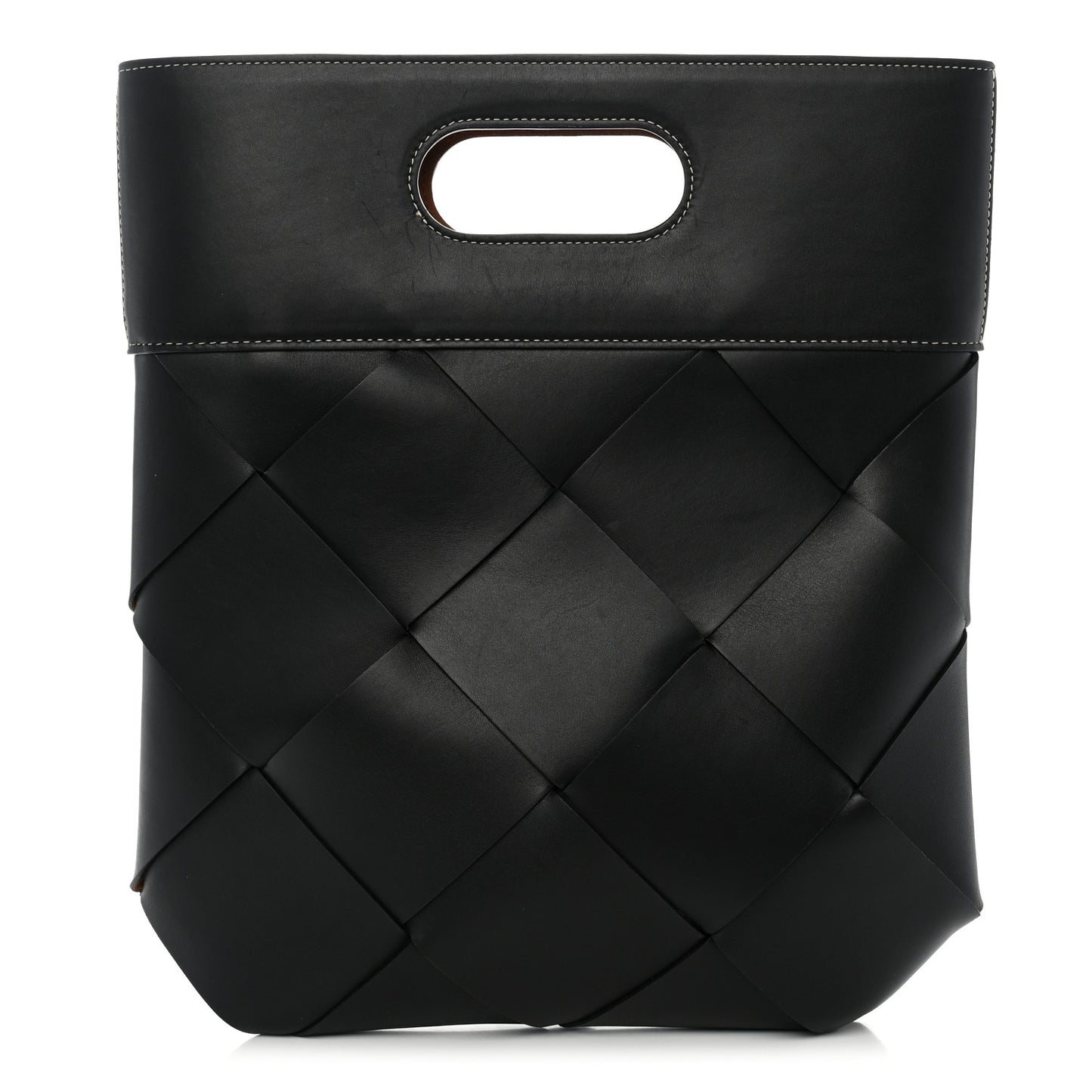 French Calfskin Small Slip Tote Black