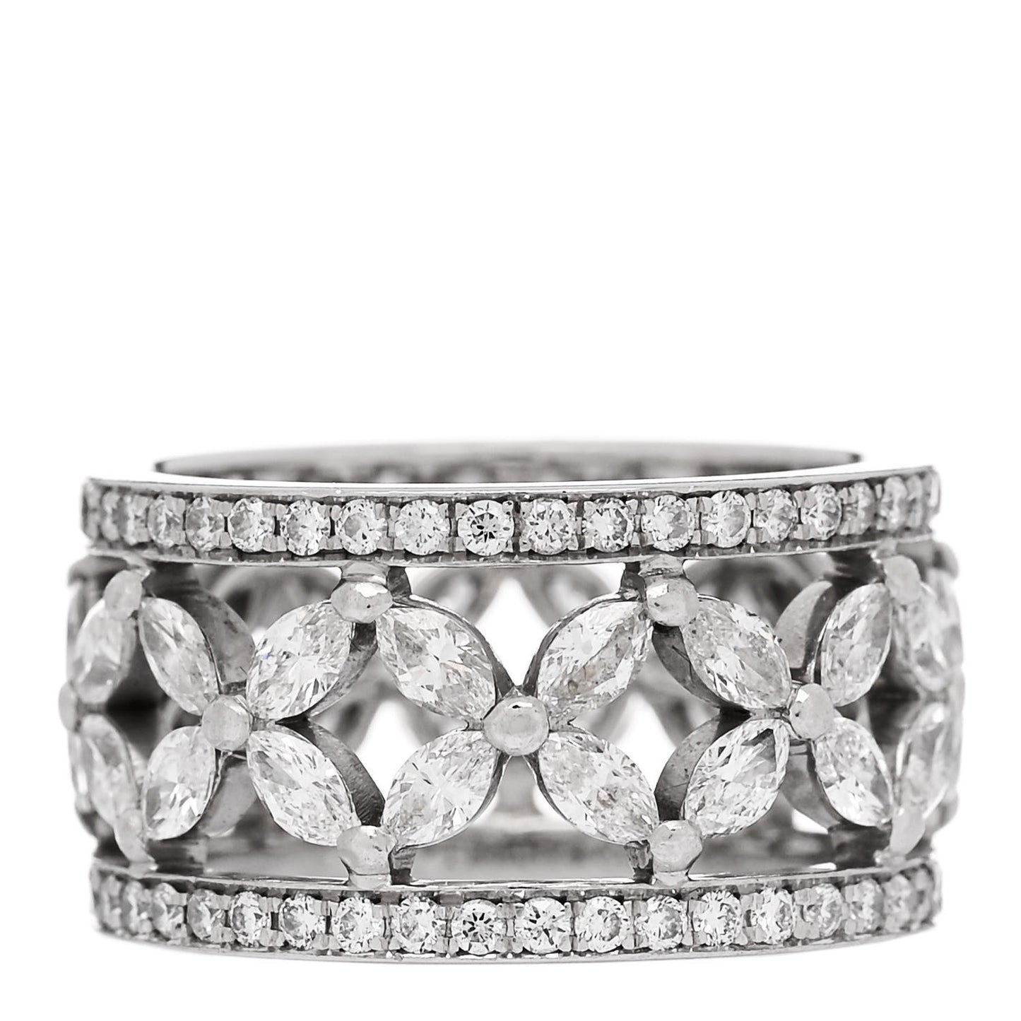 Platinum Diamond Victoria Band Ring 52 6