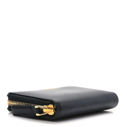 Gucci Plutone Calfskin Logo Zip Around Card Case Black 4 of 6