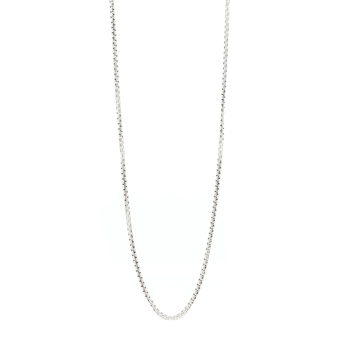 Sterling Silver 14K Yellow Gold 3.6mm Box Chain Necklace 36"