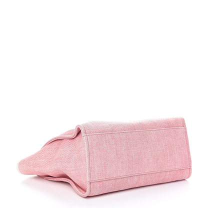 Chanel Canvas Large Deauville Tote Pink 4 of 10