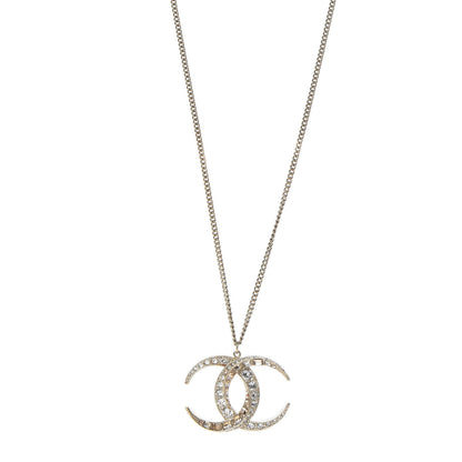 Chanel Baguette Crystal Moon CC Necklace Gold 1 of 5