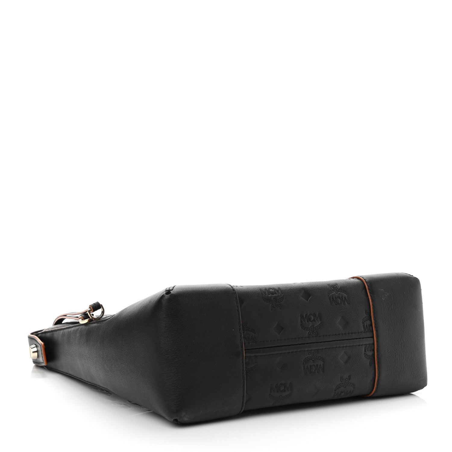 MCM Calfskin Ottomar Monogram Medium Klara Hobo Black 3 of 8