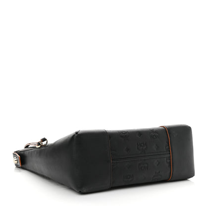 MCM Calfskin Ottomar Monogram Medium Klara Hobo Black 3 of 8