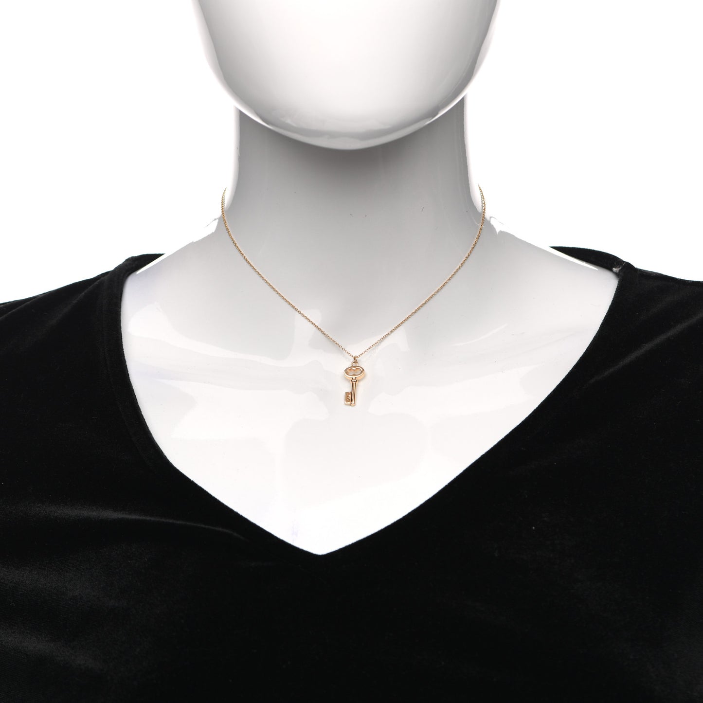 18K Yellow Gold Mini Key Pendant Necklace
