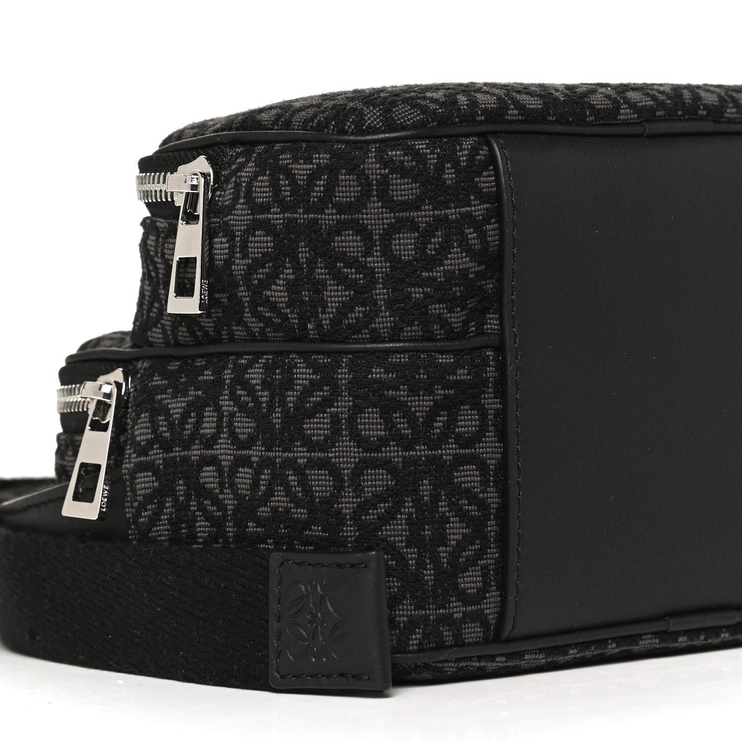 Loewe Jacquard Anagram Calfskin Mini Camera Bag Anthracite Black 9 of 10