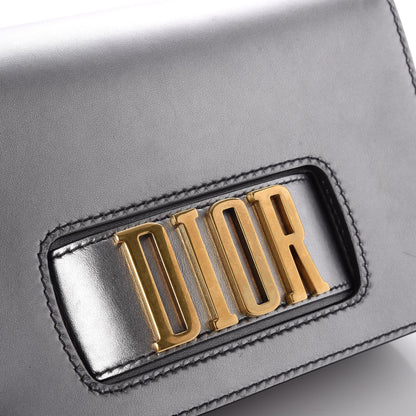 Christian Dior Metallic Smooth Calfskin Dio(r)evolution Flap Bag Silver 6 of 9