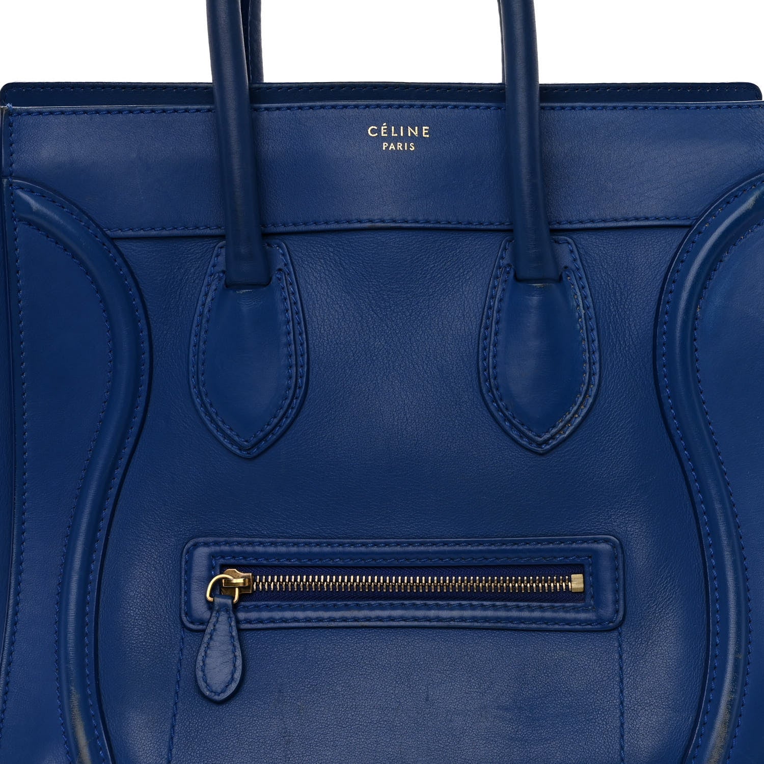 Celine Smooth Calfskin Mini Luggage Royal Blue 7 of 16