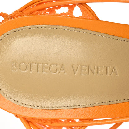 Bottega Veneta Mesh Nappa Stretch Ankle Tie Sandals 41.5 Tangerine 6 of 7