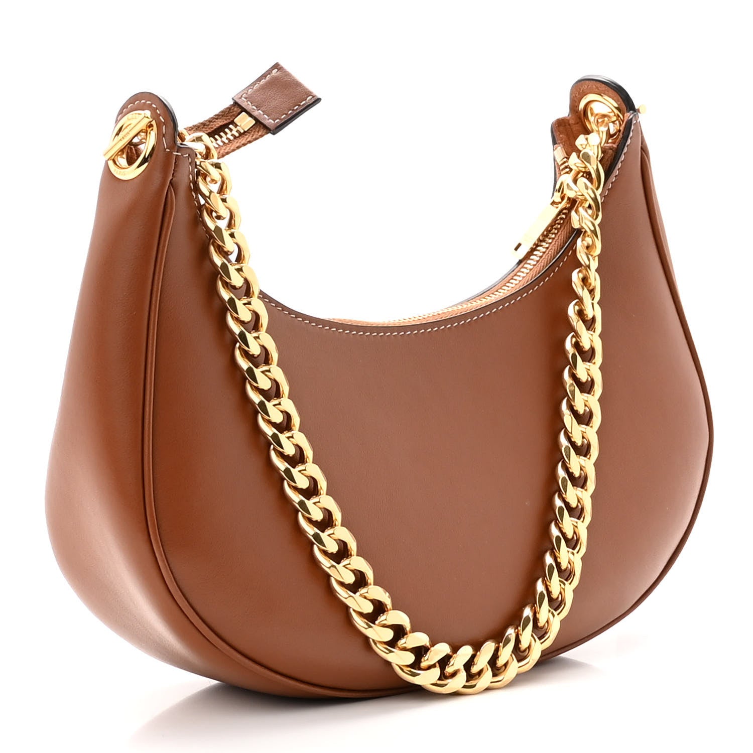 Celine Smooth Calfskin Medium Chain Strap Ava Shoulder Bag Tan 2 of 7