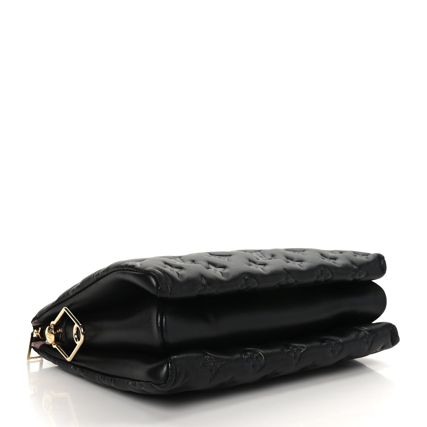 Louis Vuitton Lambskin Embossed Monogram Coussin PM Black 4 of 9