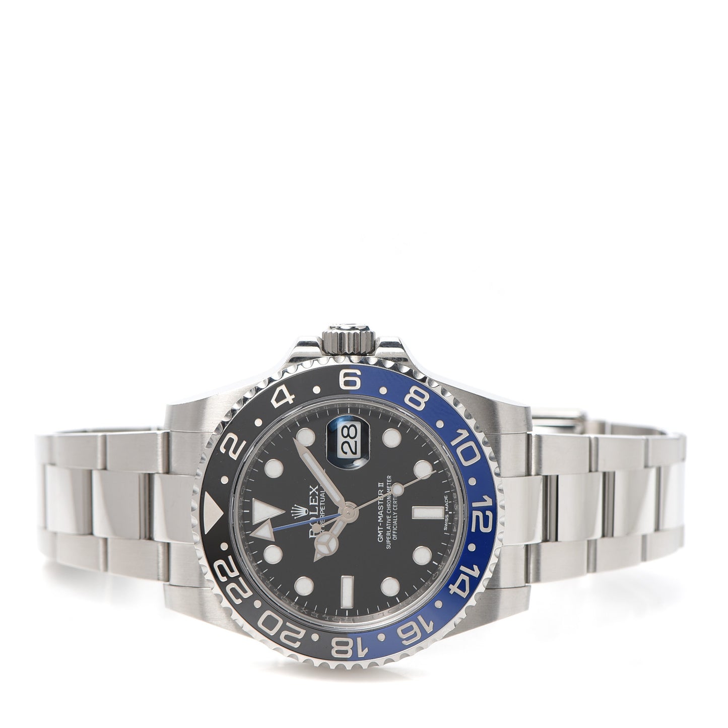 Stainless Steel 40mm Oyster Perpetual Date GMT Master II Batman Watch Black 116710BLNR