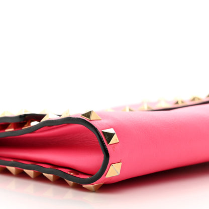 Valentino Garavani Vitello Rockstud Chain Flap Crossbody Bag Fuxia Fluo 10 of 11
