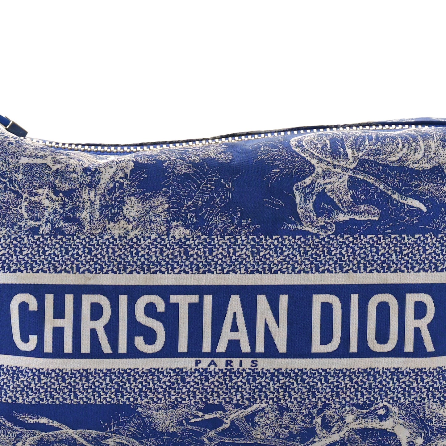 Technical Fabric Toile De Jouy DiorTravel Nomad Pouch Fluorescent Blue