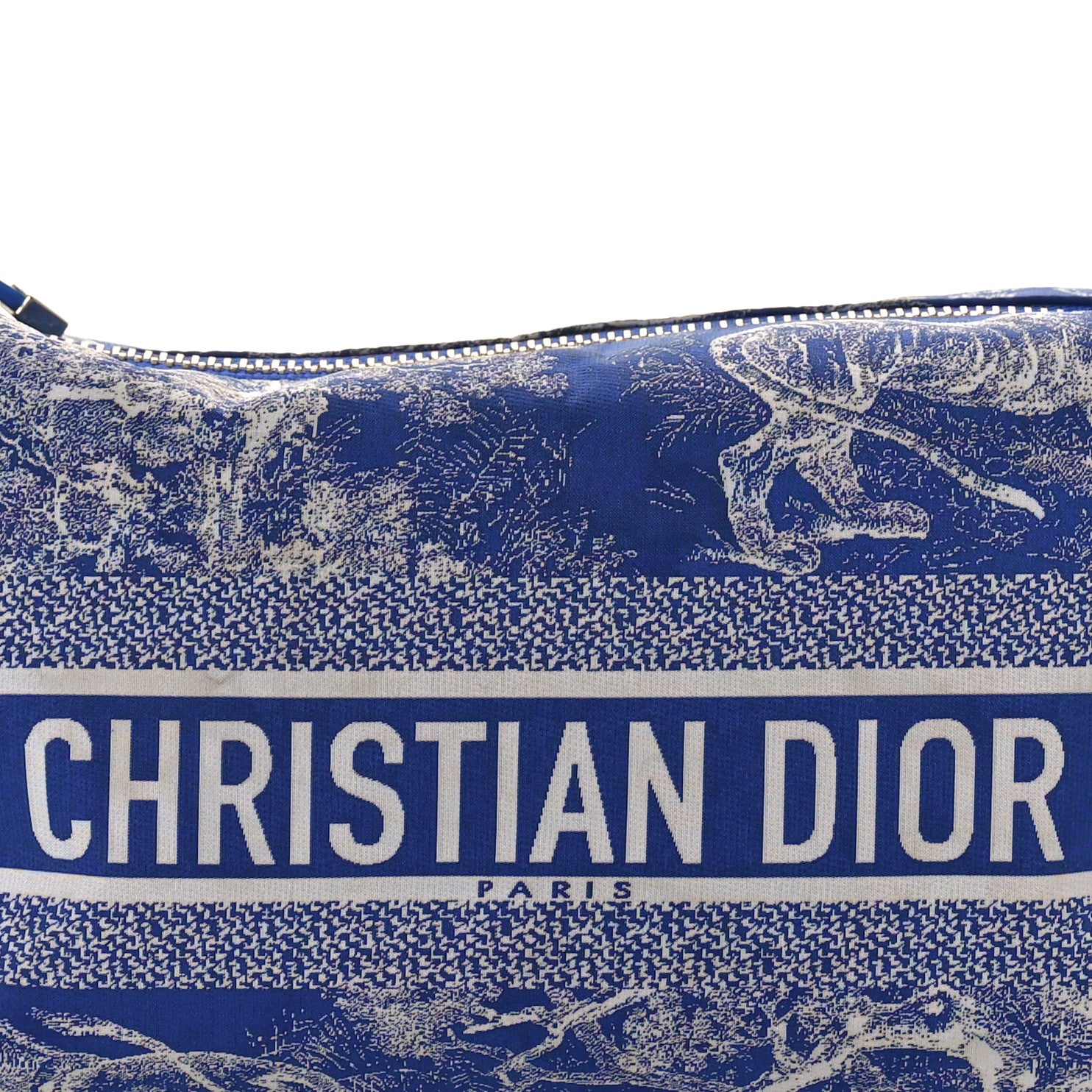 Christian Dior Technical Fabric Toile De Jouy DiorTravel Nomad Pouch Fluorescent Blue 8 of 10