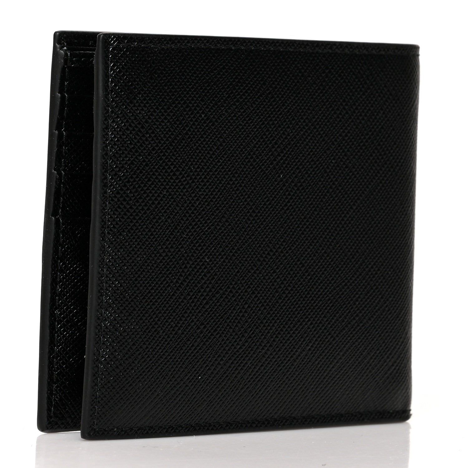 Prada Saffiano Bi-Fold Wallet Black 3 of 7