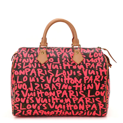 Louis Vuitton Monogram Graffiti Speedy 30 Fuchsia 1 of 8