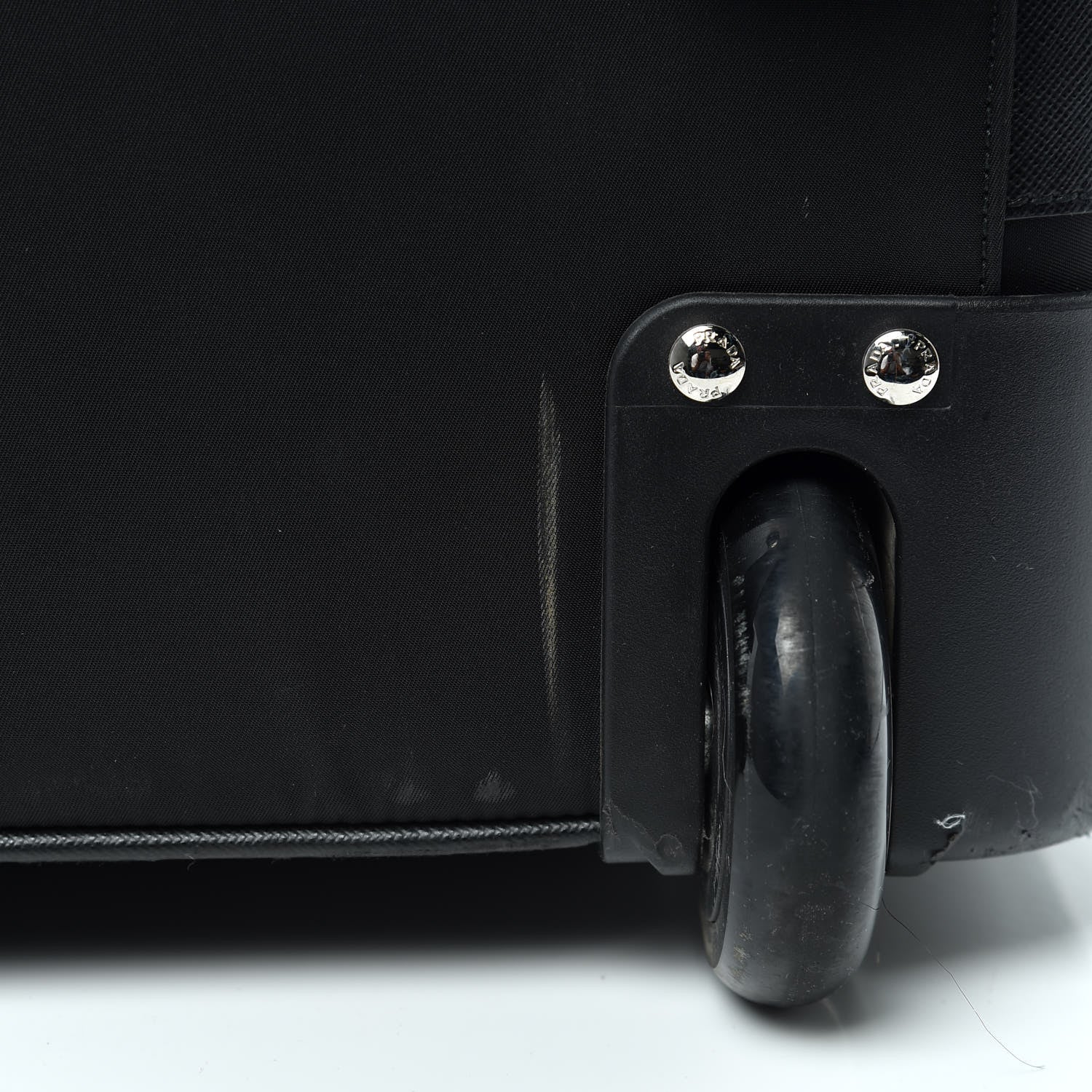 Prada Tessuto Nylon Saffiano Trolley Luggage Black 15 of 18