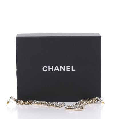 Chanel Metal Crystal CC Vendome CC Dangle Earrings Gold 5 of 5