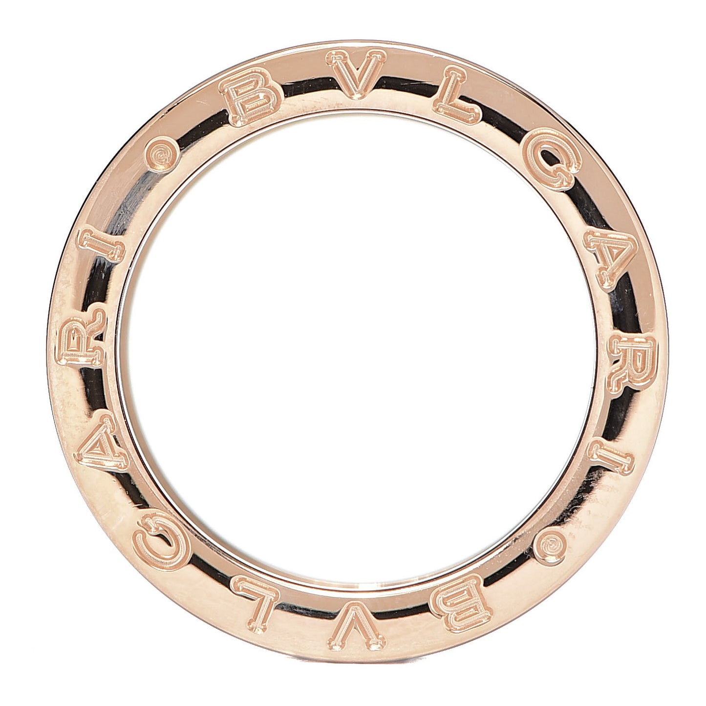18K Rose Gold Brown Marble B.Zero1 Four-Band Ring 52 6