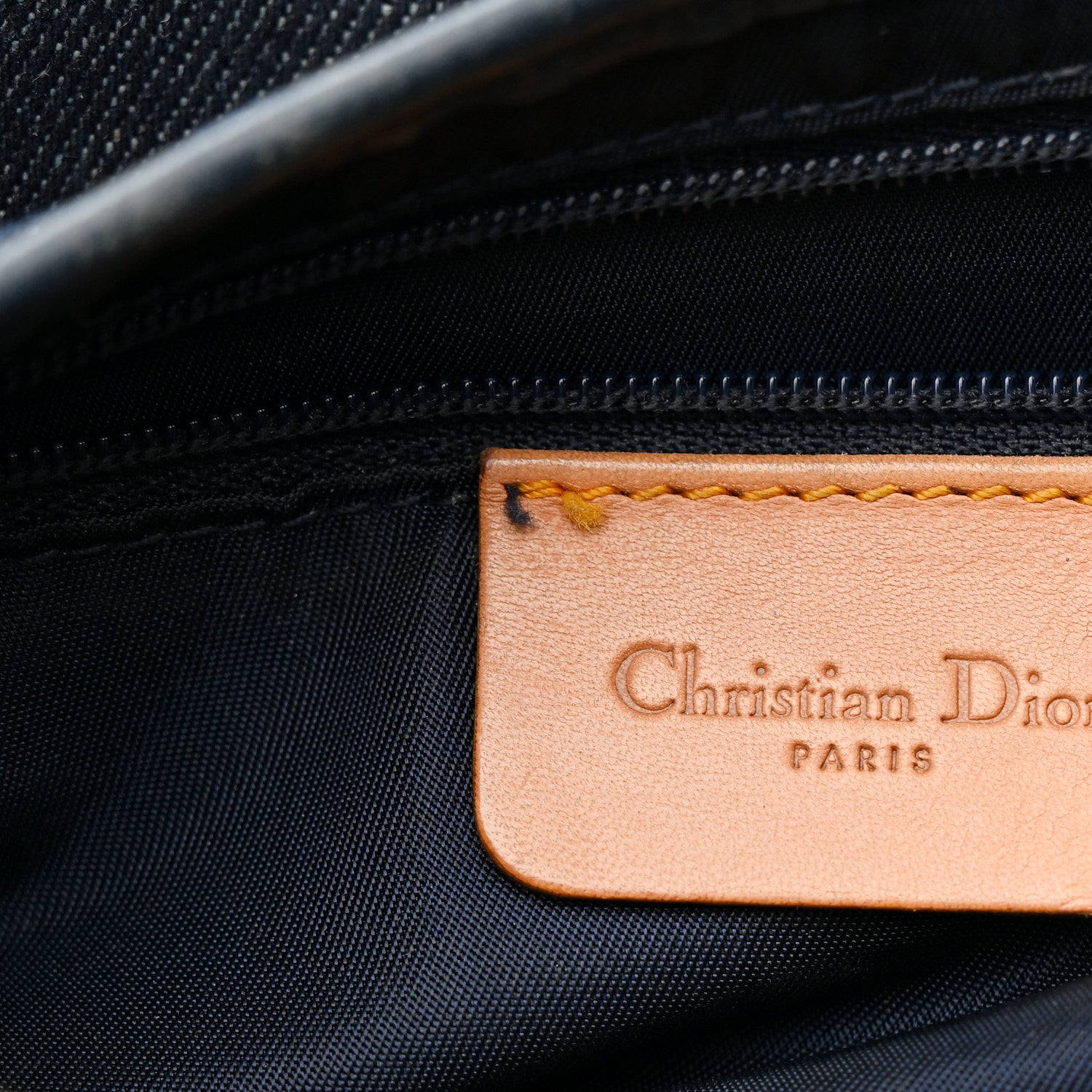 Christian Dior Denim Calfskin Saddle Bag Blue 12 of 12