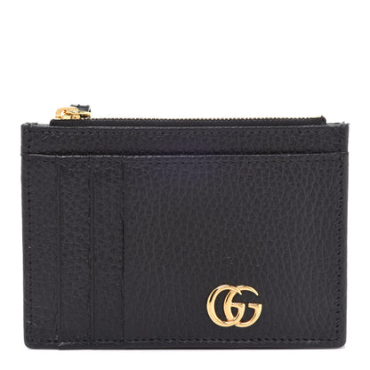 Gucci Dollar Calfskin GG Marmont Coin Case Card Holder Black 1 of 7