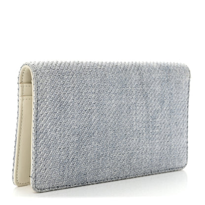 Chanel Canvas Deauville Small Wallet Blue 3 of 8