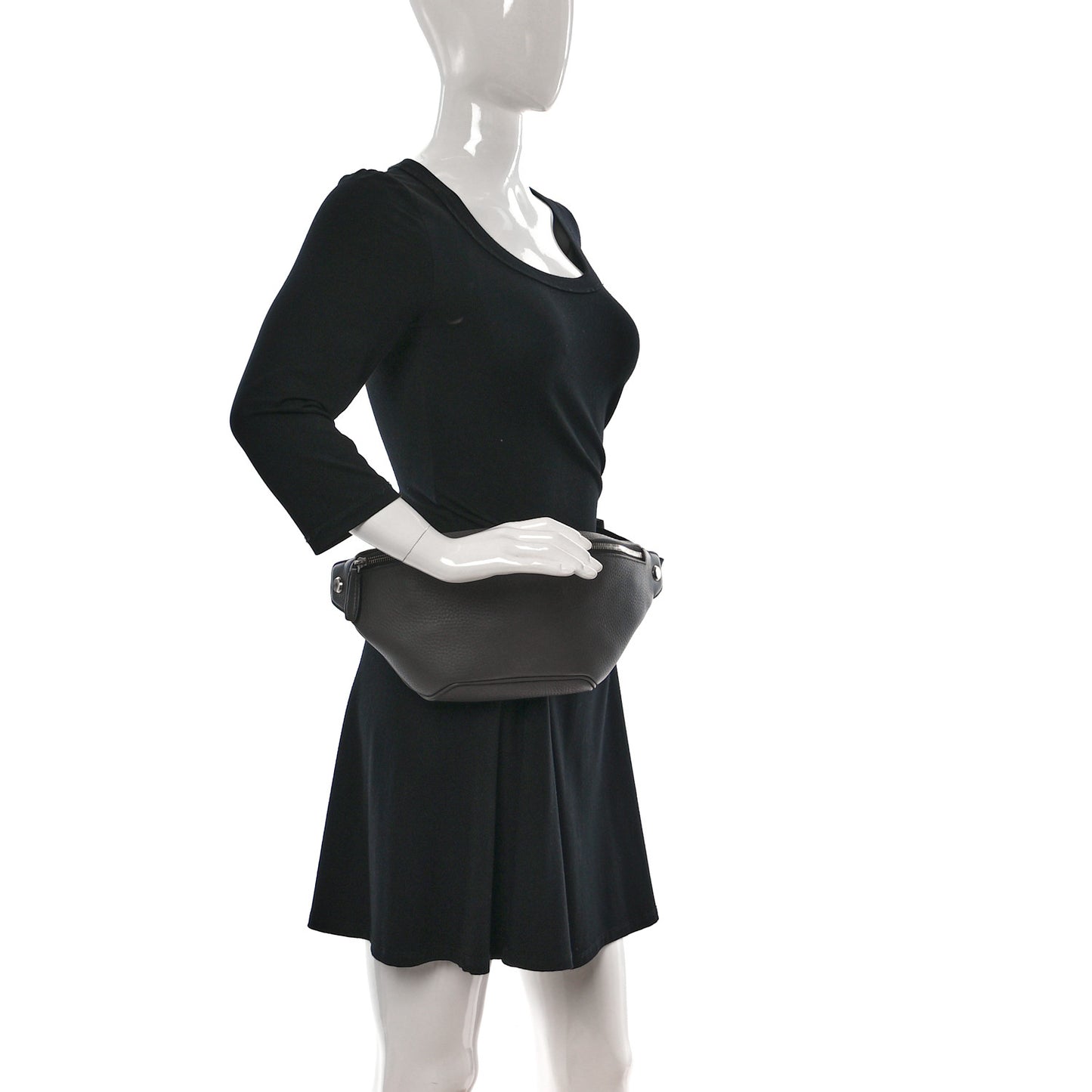 Calfskin Urban Belt Bag Grey