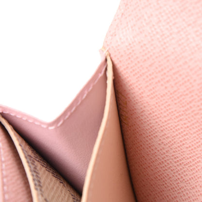 Louis Vuitton Damier Azur Emilie Wallet Rose Ballerine 7 of 7