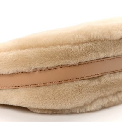 Prada Shearling Arque Shoulder Bag Ecru Noisette 8 of 9