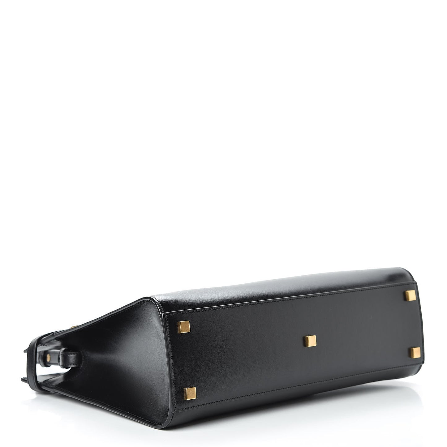 Calfskin Small Manhattan Shopper Tote Black