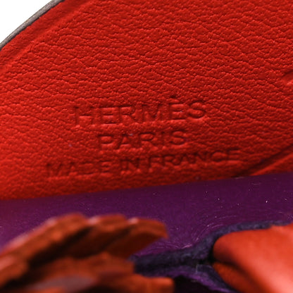 Hermes Milo Lambskin Grigri Rodeo Pegase Horse Bag Charm PM Violet Cornaline Capucine 3 of 4