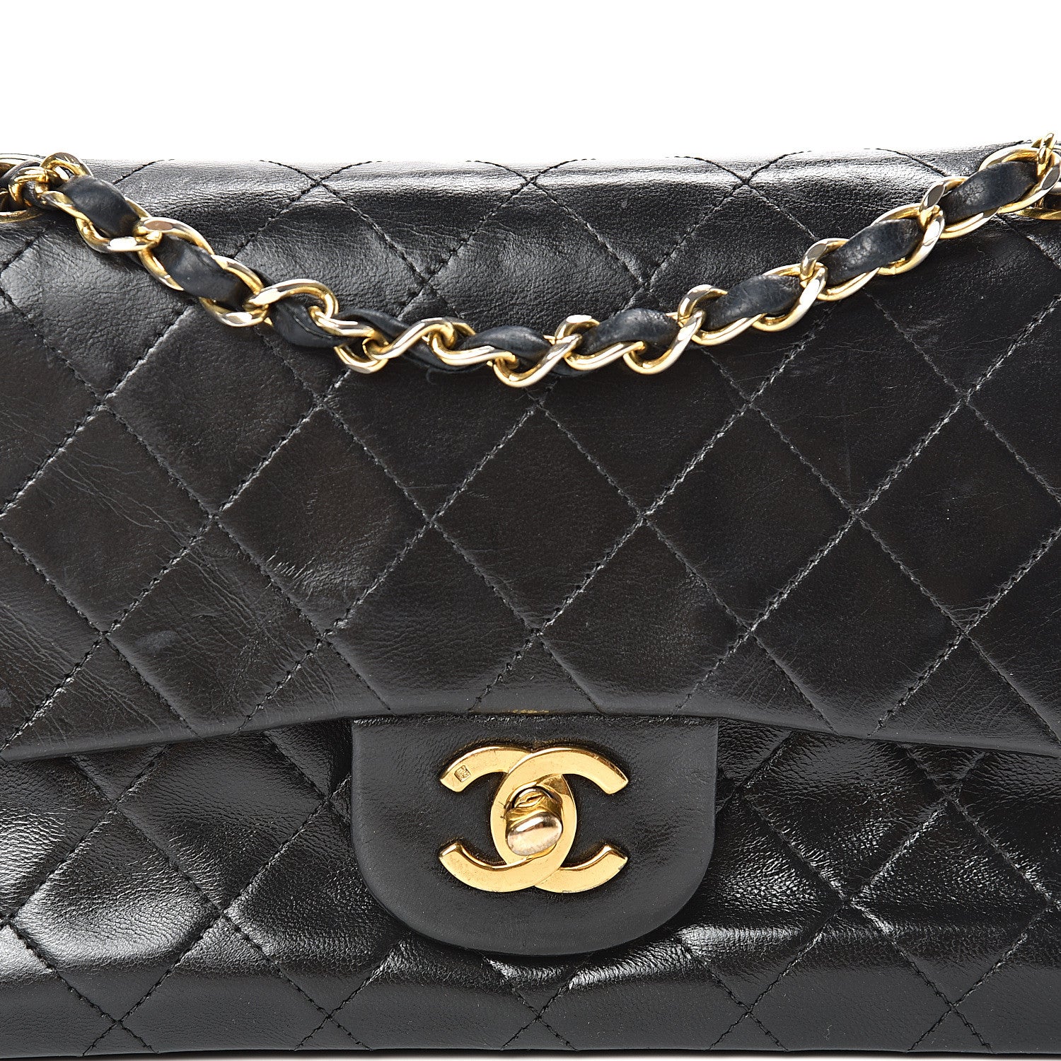 Chanel Lambskin Quilted Small Double Flap Black 9 of 19