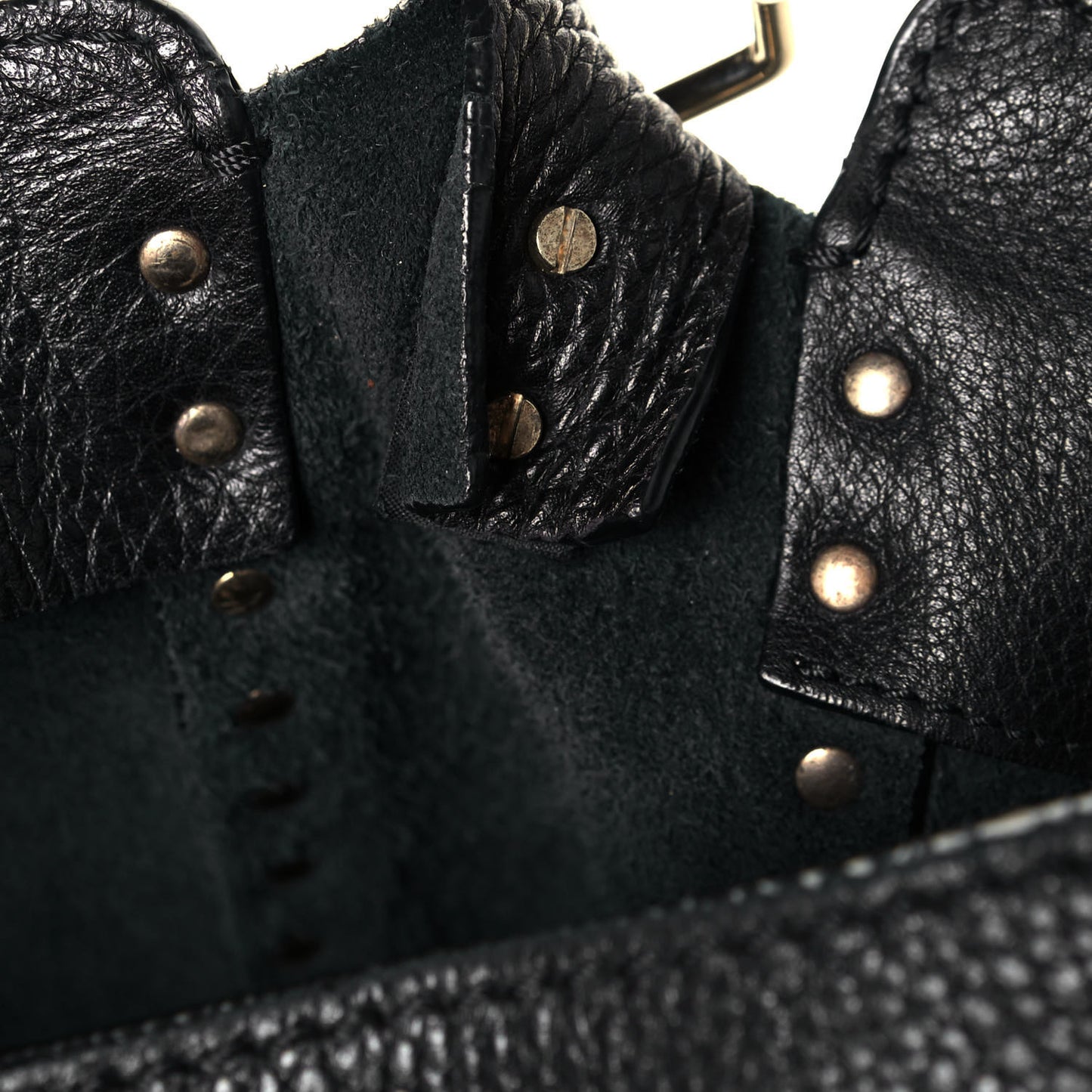 Pebbled Calfskin Large Rockstud Flip-Lock Messenger Bag Black