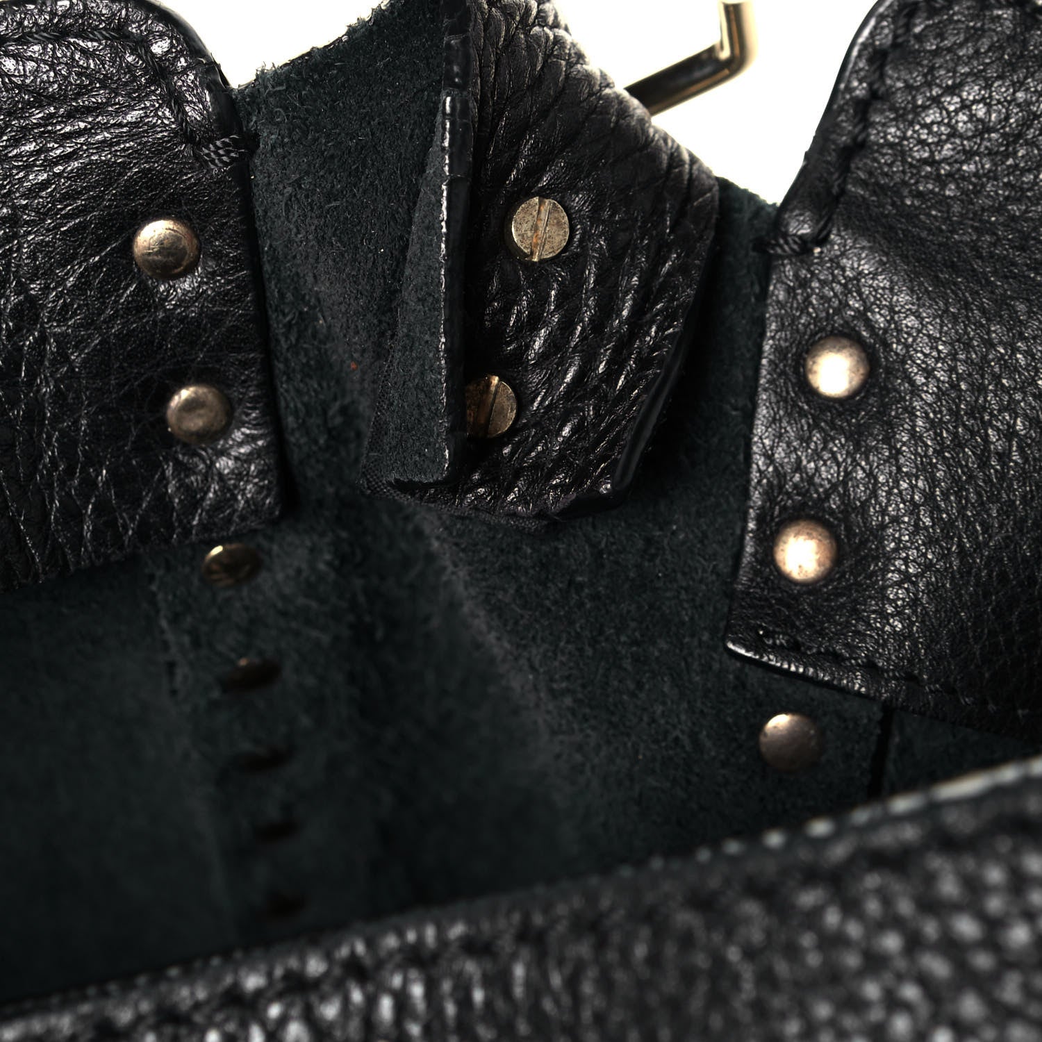 Valentino Garavani Pebbled Calfskin Large Rockstud Flip-Lock Messenger Bag Black 15 of 18