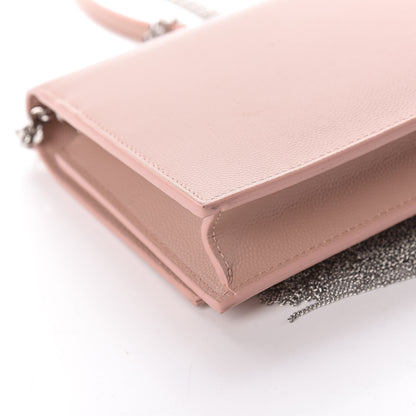 Saint Laurent Grain De Poudre Classic Monogram Kate Tassel Chain Wallet Pale Pink 10 of 11