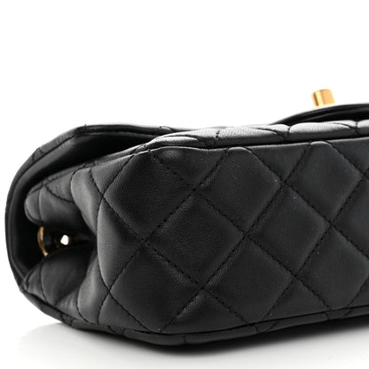 Chanel Lambskin Quilted Mini Rectangular Pearl Crush Flap Black 9 of 11