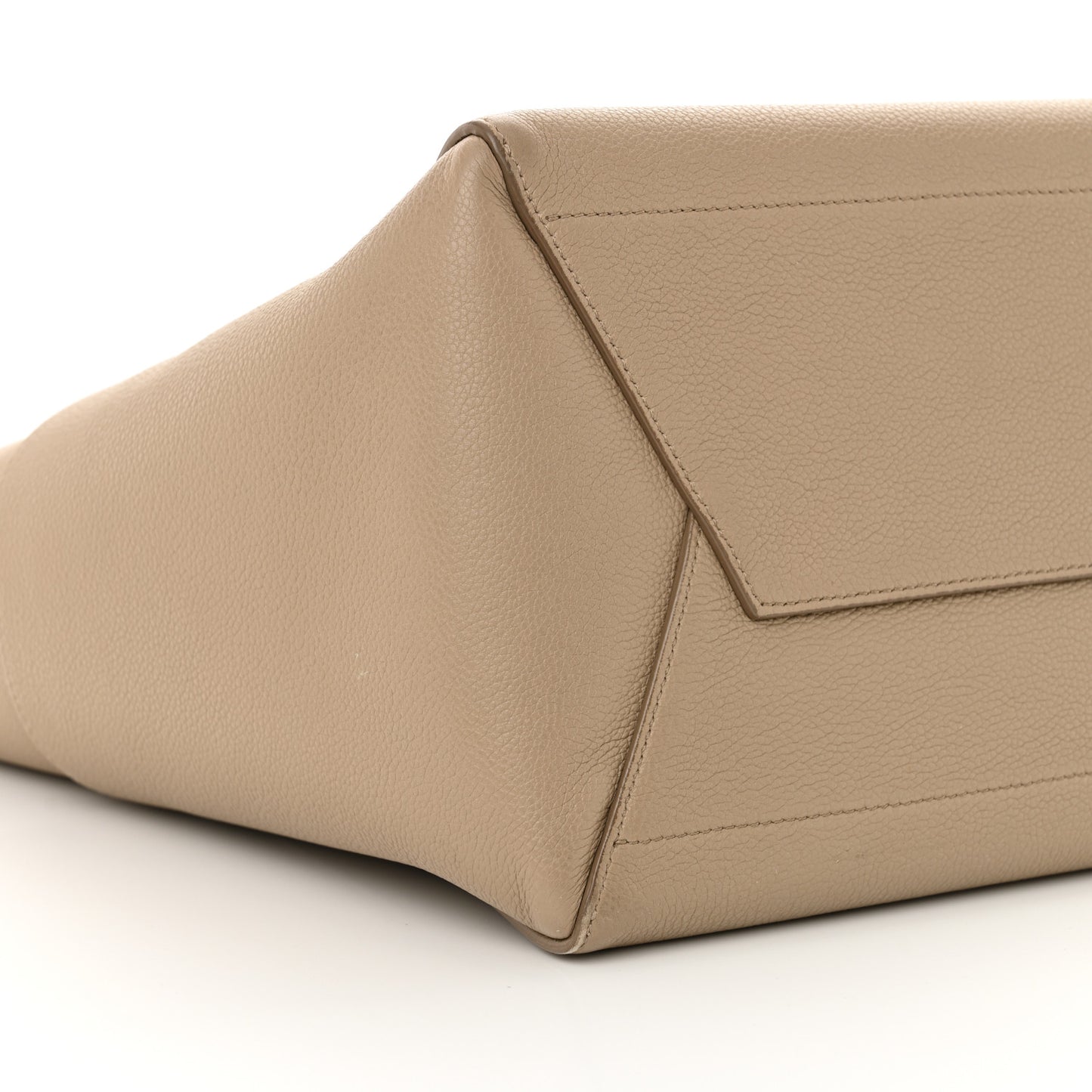 Soft Grained Calfskin Sangle Bucket Bag Dune