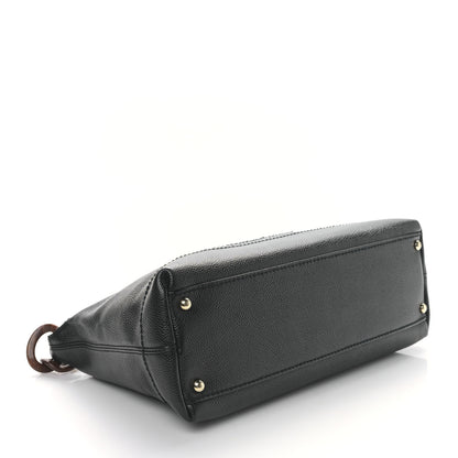 Chanel Caviar CC Wood Chain Hobo Black 4 of 9