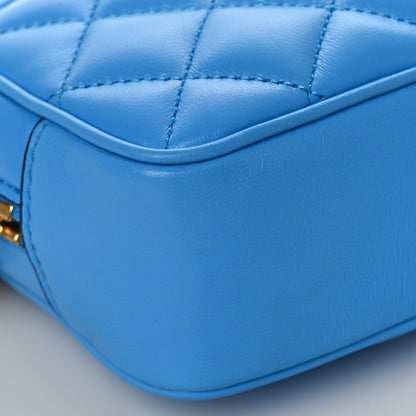 Versace Nappa Quilted Medusa Camera Bag Blue 7 of 8