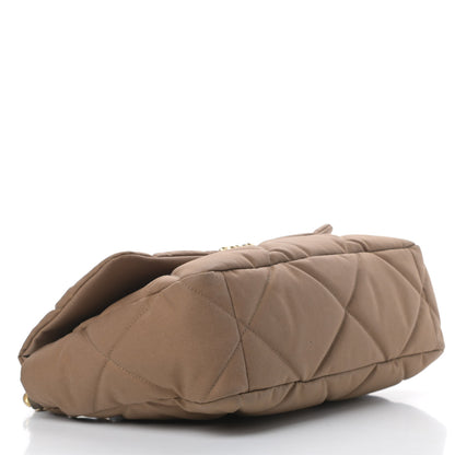 Chanel Canvas Quilted Large Chanel 19 Flap Bronze 4 of 11